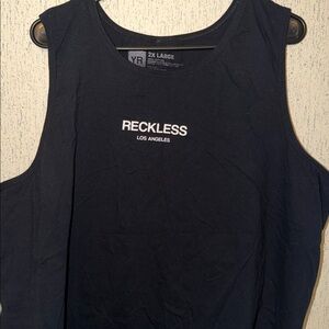 Young & Reckless Navy Tank Top